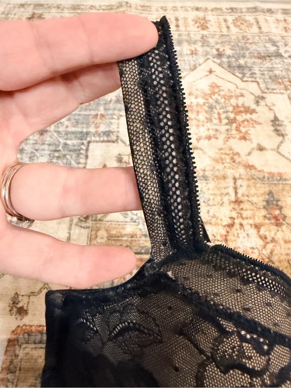 Cacique Black‎ Modern Lace Bra